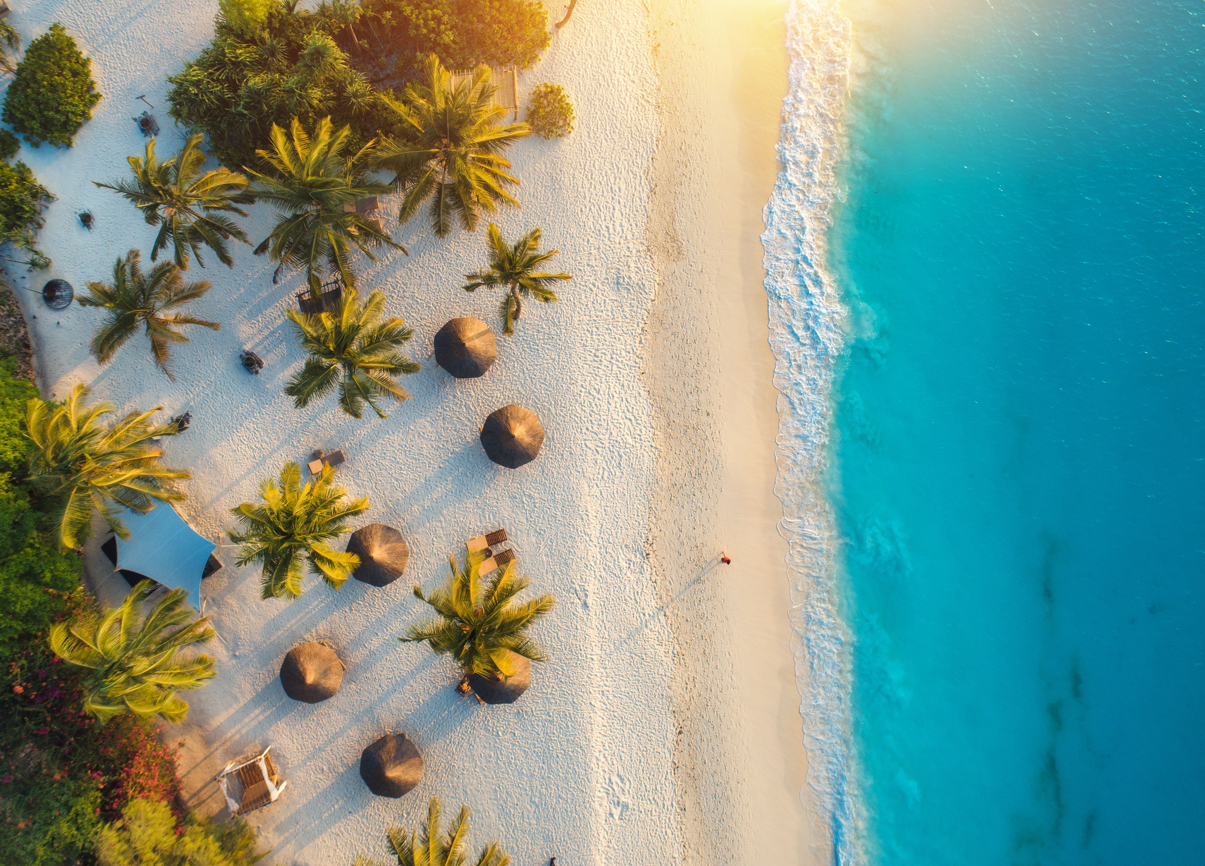 Aerial,View,Of,Umbrellas,,Palms,On,The,Sandy,Beach,Of » Tembo Travel