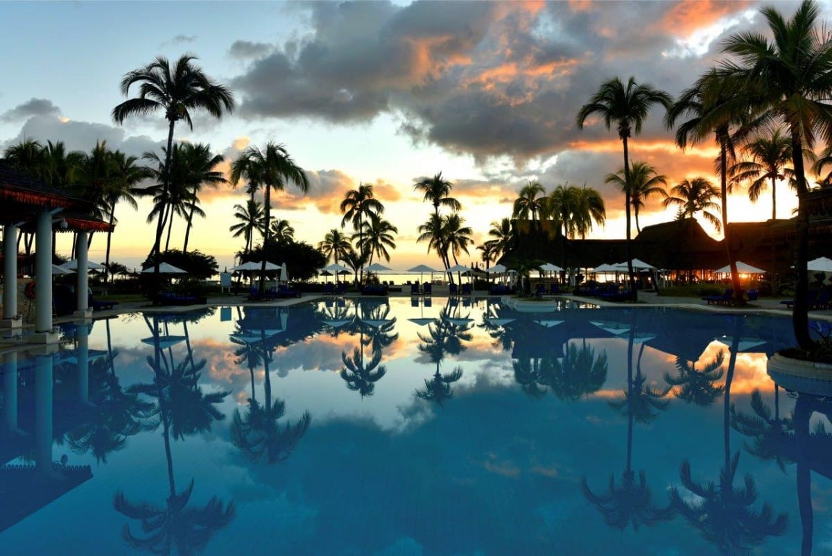 Sofitel-Mauritius-LImperial-Resort-Spa-Main-Pool-at-Sunset