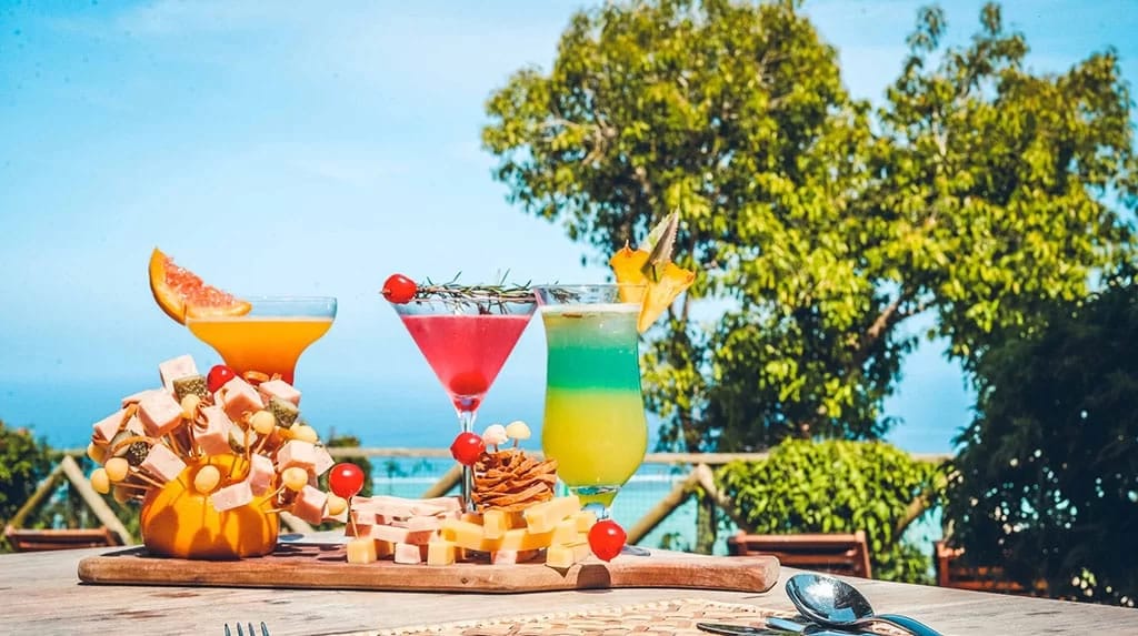 Lækre drinks ved Chalets Chamarel