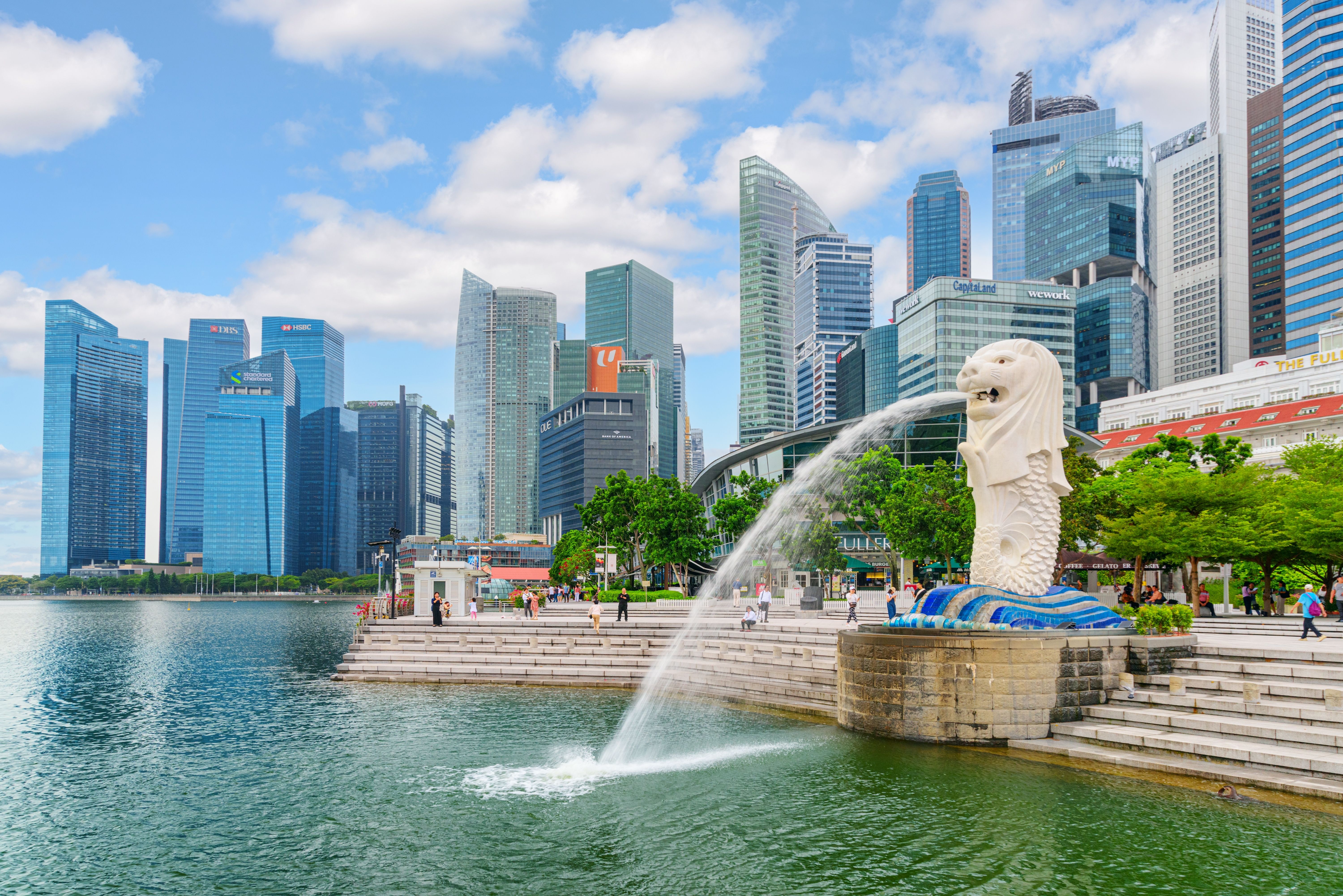 Merlion fontænen i Singapore