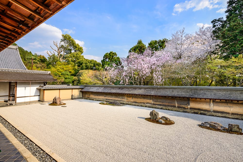 Kyoto, Japan – The Ryoan-ji Temple Zen Rock Garden.