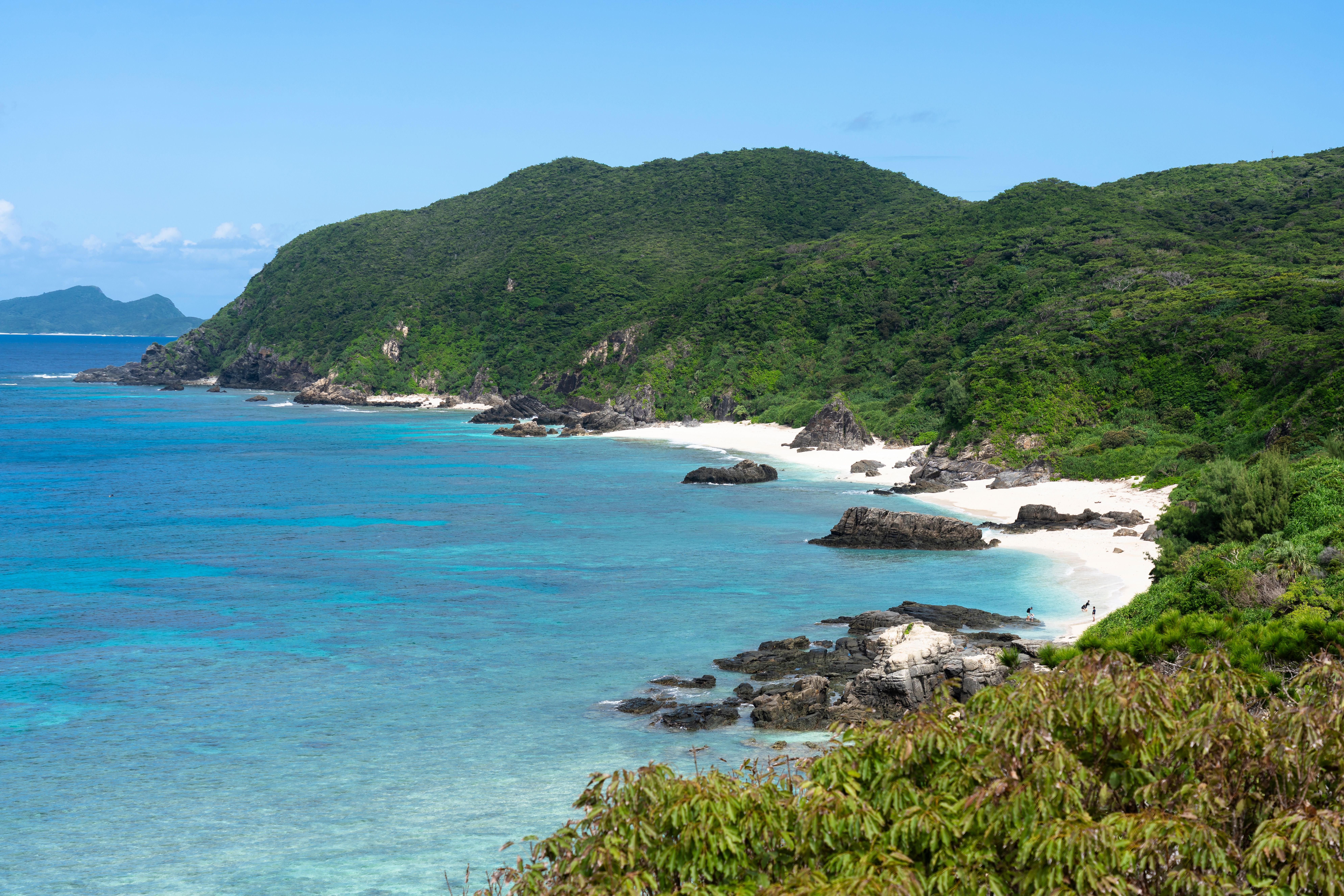 Aharen Beach på Tokashiki, Kerama-øerne nær Okinawa.