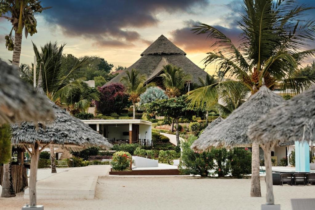 Udsigt mod hovedhuset på Gold Zanzibar Beach Resort