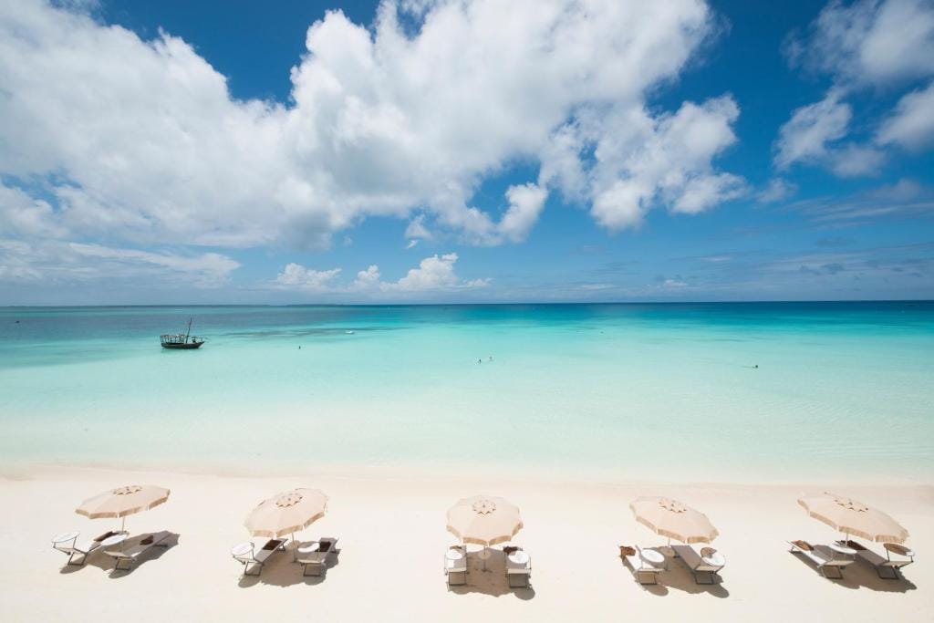 Stranden ved RIU Palace Hotel