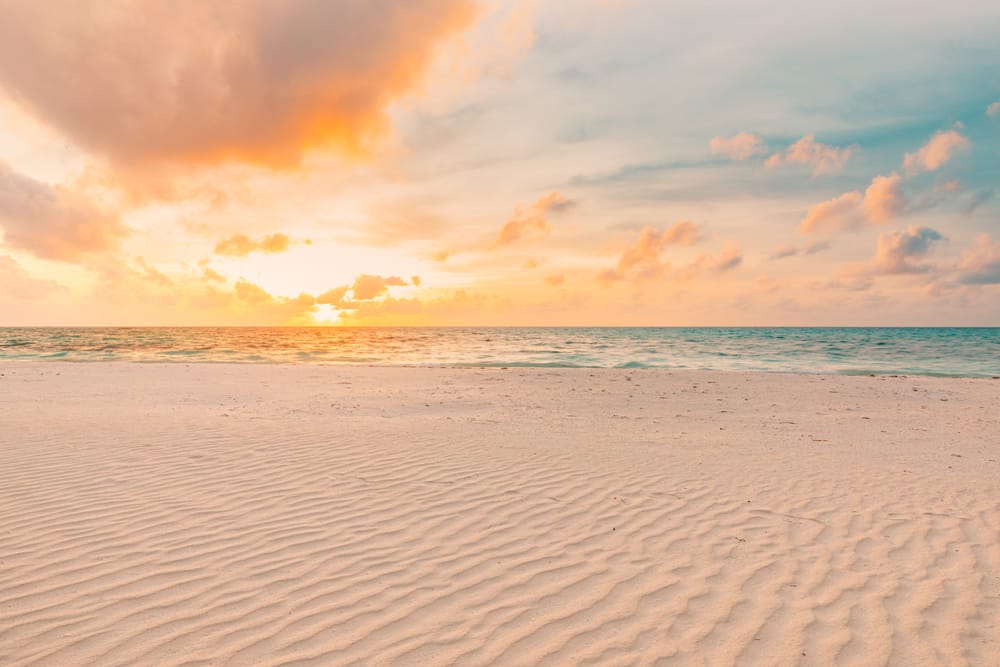 Tæt på en smuk sandstrand på Maldiverne