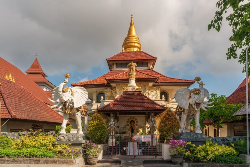Puja Mandala, Nusa Dua, Bali, Indonesien – kompleks med fem religiøse templer fra forskellige trosretninger.
