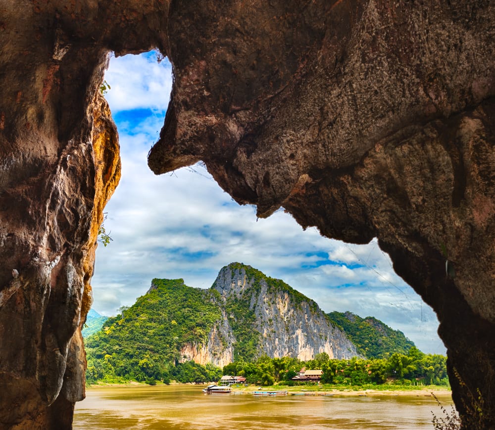 Udsigt fra Pak Ou-hulerne – Luang Prabang