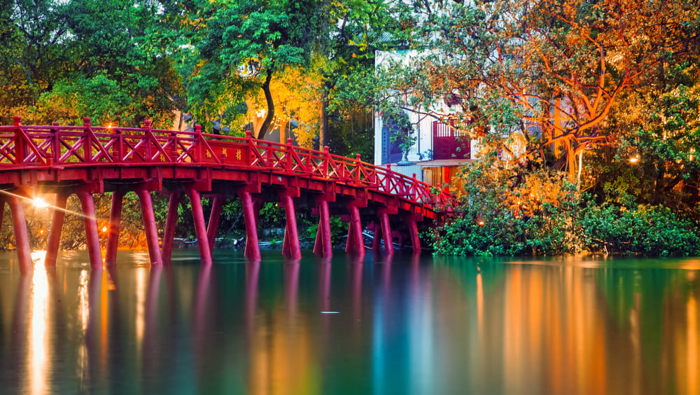 Hoan Kiem Lake i Hanoi