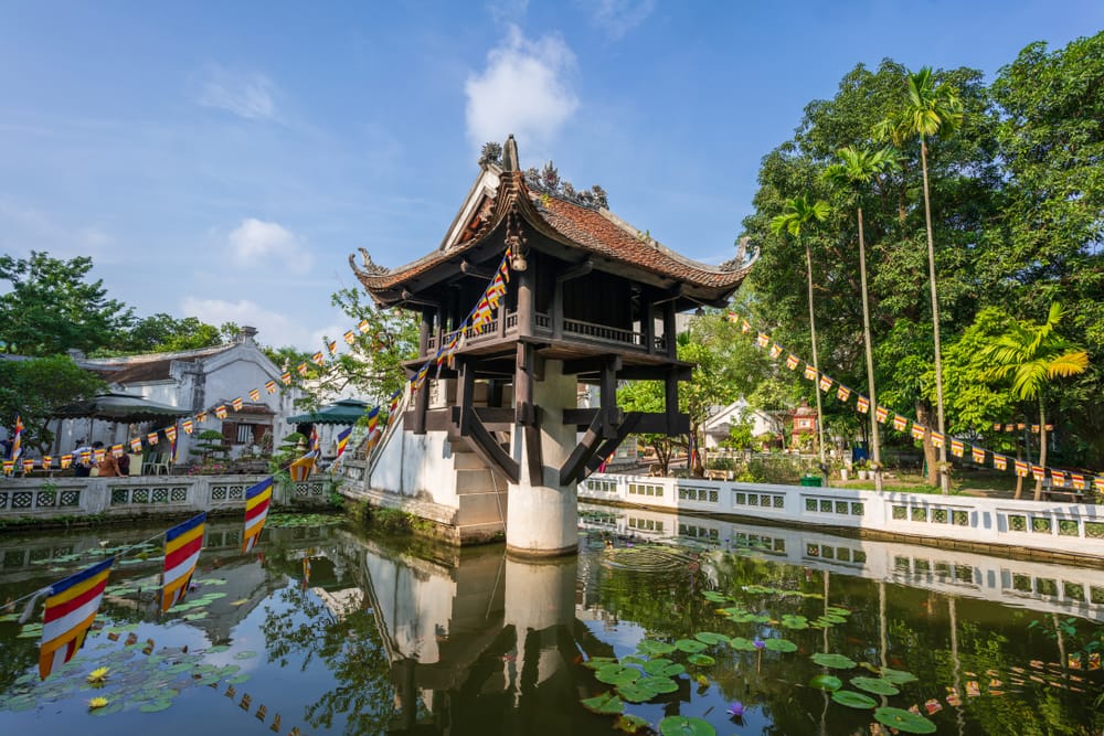 One Pillar Pagoda i Hanoi, den berømte Pagoda på kun en søjle
