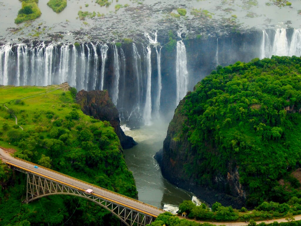 Victoria Falls-broen Victoria Falls-broen mellem Zambia og Zimbabwe