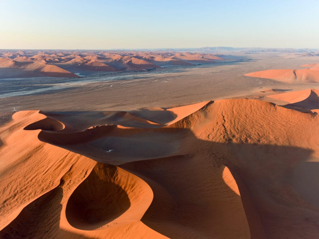 Røde sandklitter i Namib Røde sandklitter i Namibørkenen