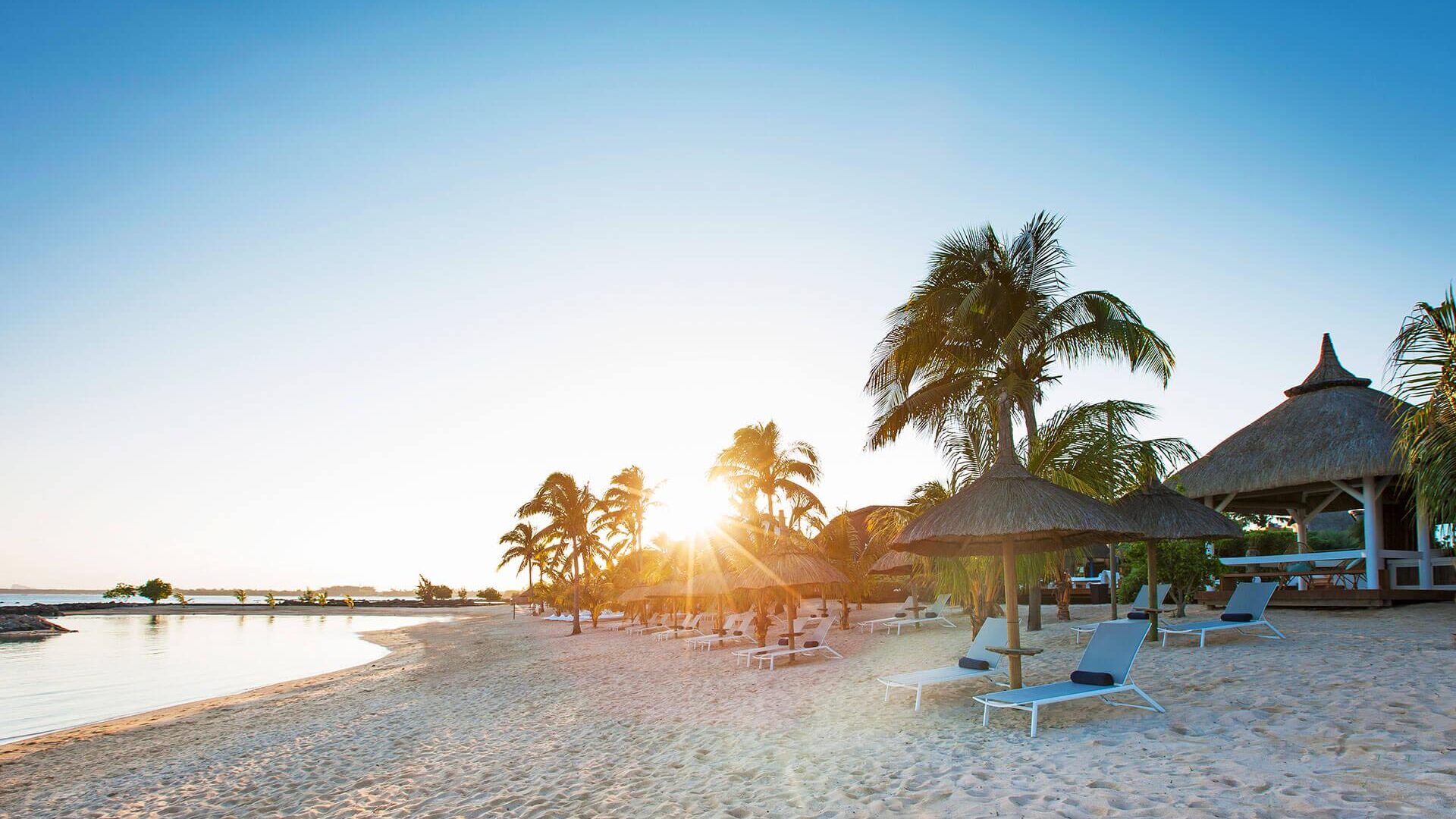 Stranden ved Veranda Pointe Aux Biches på Mauritius