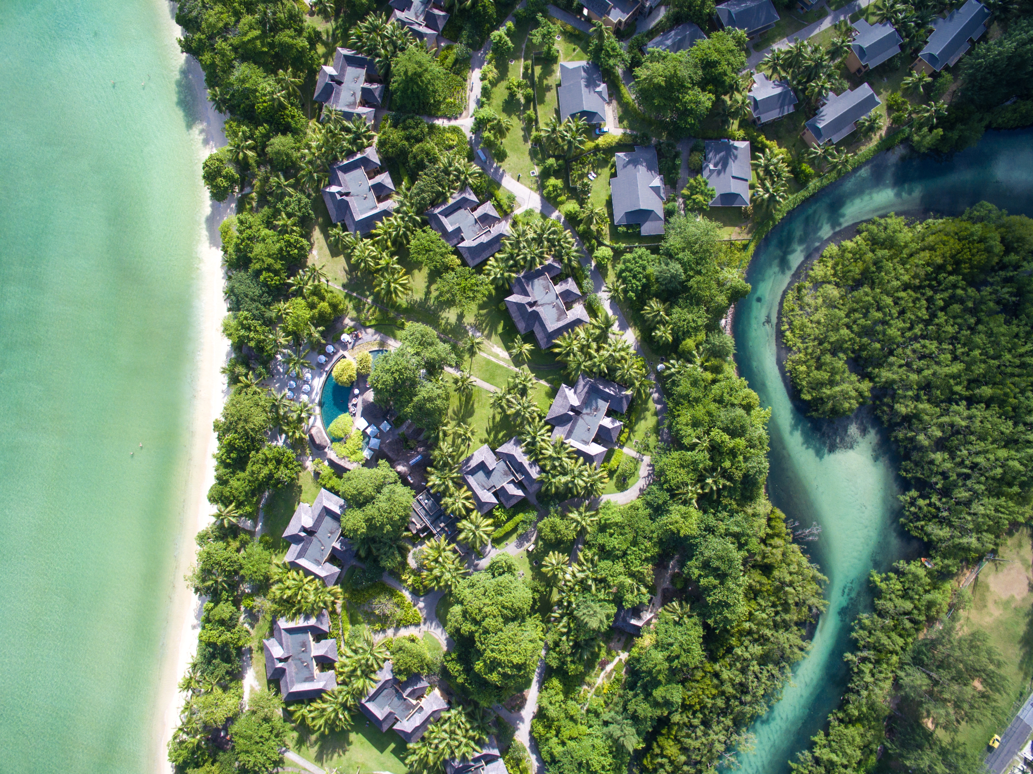 Constance Ephelia Resort Seychellerne luftbillede af hotellet