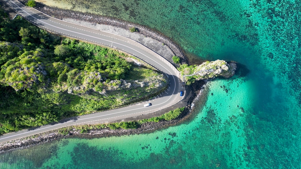 Maconde Viewpoint – spektakulært udsigtspunkt ved kystvejen nær Port Louis på Mauritius.