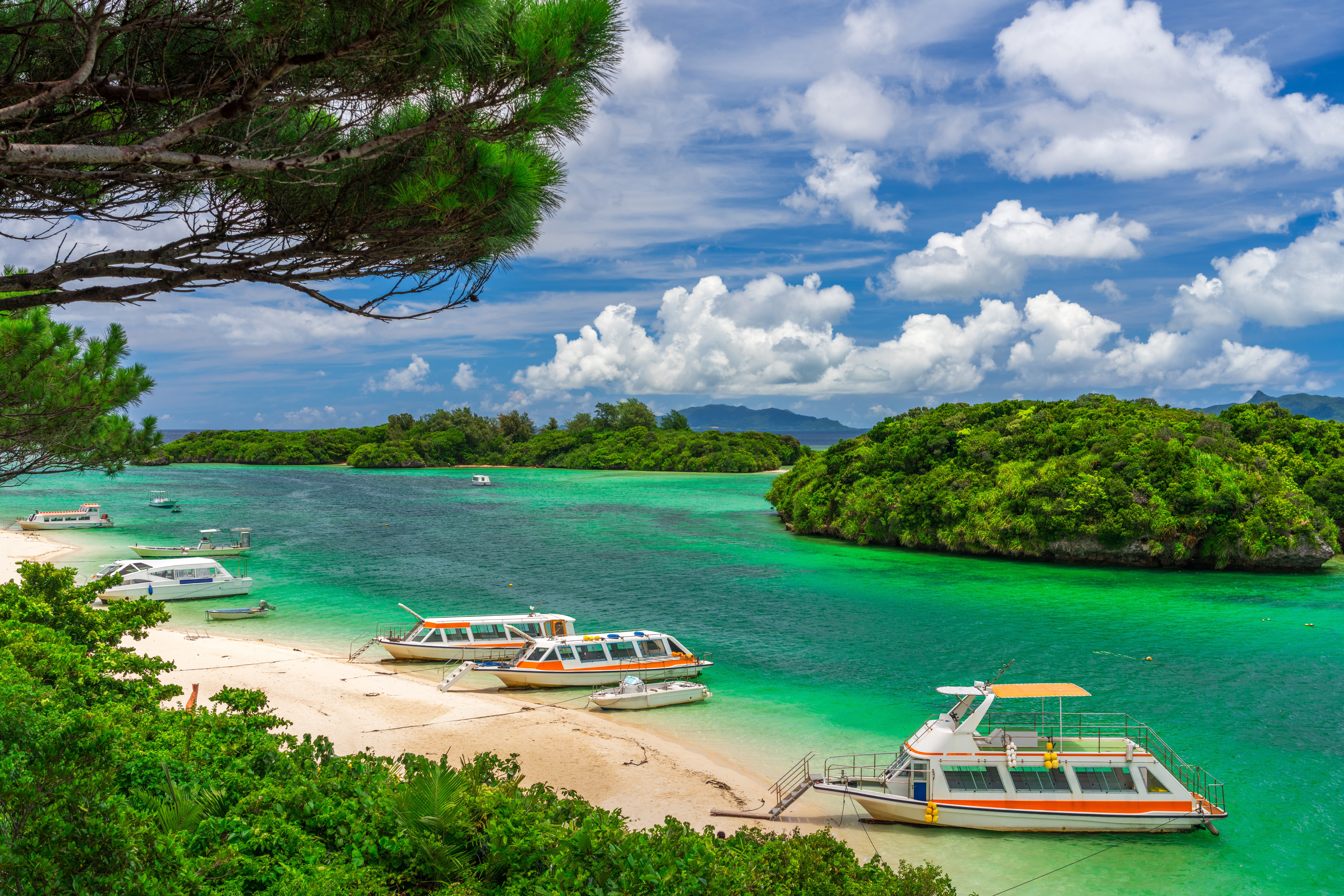 Kabira Bay på Ishigaki, Okinawa, Japan.
